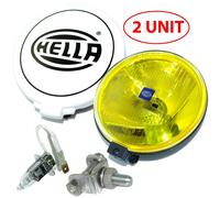 Coppia Hella Comet 500 Fari Da Guida Giallo Spot Light Con Copertura Universale