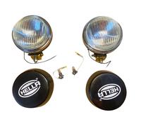 Coppia Hella Rotondo Faro Fendinebbia Vetro Trasparente+ Cover Con H3 12V 55