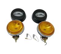 Coppia Hella Rotondo Nebbia Lampada Giallo Bicchiere + Cover Con H3 12V 55