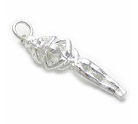 Coppia in un abbraccio appassionato in argento sterling .925 x 1 X valutato.