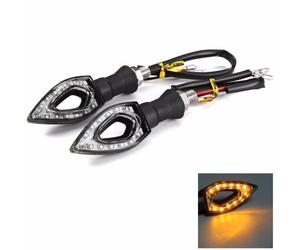 Coppia indicatore di direzione a 12 led forma di freccia punta per moto scooter