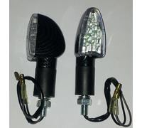 Coppia Indicatori Direzione Frecce Moto LED Custom Naked Universali Carbonio