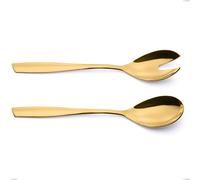 Coppia insalata Eleven PVD Gold, Acciaio 18/10 lucido, spessore 2.5 mm, PVD oro cromo