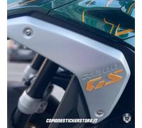 Coppia Inserto 3d compatibile fianco alluminio BMW R 1300 GS Standard Oro x5