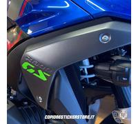 Coppia Inserto 3d compatibile fianco alluminio BMW R 1300 GS Standard Verde Fluo