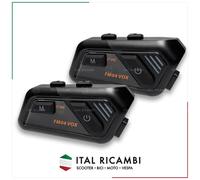 COPPIA INTERFONI CASCO HELMET BLUETOOTH QUALCOMM INTEGRALE MODULARE JET MICROFON