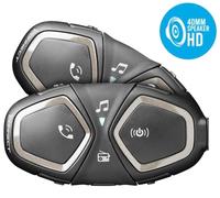 INTERPHONE CONNECT HD - Doppio - Interfono Casco Moto Auricolari Stereo Alta Fedeltà 40mm, Uso Pilota - Pilota, Distanza 300 Mt, Autonomia 12 Ore, Radio, GPS, TFT, Impermeabile IPX67