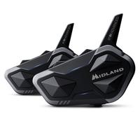 COPPIA INTERFONO MOTO CASCO BLUETOOTH MIDLAND BTR1 ADVANCE 2PZ CONFERENCE 1200M
