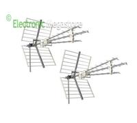 COPPIA KIT ANTENNE DIGITALE TERRESTRE TV UHF DVBT EMME ESSE LTE 4G 37 ELEMENTI