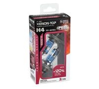 COPPIA LAMPADINE LAMPADE H4 ALOGENE 60/55W XENON TOP LUCE BIANCA OMOLOGATE