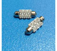 Coppia LAMPADA LED AZZURRO 6x36mm 12V PER PULSANTIERA CITOFONICA ELTAS