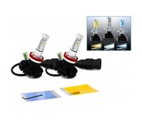 COPPIA LAMPADA LED FARO X3 HEADLIGHT H4 50W BULBI RICAMBIO LUCE 3 FILM COLORI