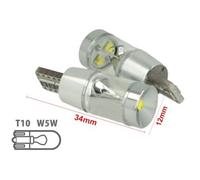 COPPIA Lampada Led T10 W5W 12V 9W Canbus Pro 3 Cree XBD Da 3W Cono Riflettore