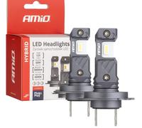Coppia Lampade a LED H7 - H18, 6000K , 5600 lumen, Canbus 60W - AMIO