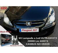 Coppia Lampade a Led PEUGEOT 307 1 Top Quality H7 12V 20000 LM CANBUS ERROR FREE