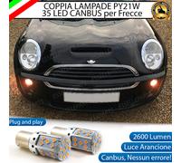 COPPIA LAMPADE A LED PY21W BAU15S CANBUS MINI COOPER R50 R53 FRECCE ANTERIORI