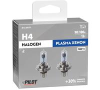 Coppia Lampade Alogene Auto H4 12V 90/100W 5000K Lampadine +30% Luce C58171