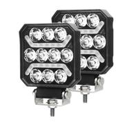 Coppia Lampade Alogeno Faro Proiettore Super Potente Abbagliante 15W 1500LM 12V 24V E-mark Effetto Neon Impermeabile Fuoristrada Bianco Arancio