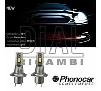 Phonocar Lampade LED 07557 per fari abbaglianti e fendinebbia H7 H18 25W Bianco