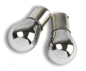Coppia lampade cromate tuning FRECCE ARANCIO PIOLI SFALSATI