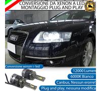 COPPIA LAMPADE D2S DA XENON A LED PER AUDI A6 C6 PRE-RESTYLING 6000K BIANCO