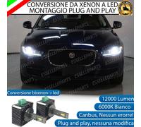 COPPIA LAMPADE D3S LED DA XENON A LED 6000K BIANCO PER JAGUAR XE 12000 LUMEN