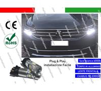 COPPIA LAMPADE DIURNE DRL 10 LED PW24W CANBUS VW TIGUAN MK2 6000K NO ERROR
