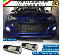 COPPIA LAMPADE DIURNE DRL 15 LED P21W CANBUS HYUNDAI I20 MK2 II 6000K NO ERROR