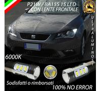 COPPIA LAMPADE DIURNE DRL 15 LED P21W CANBUS SEAT LEON MK3 6000K NO ERROR