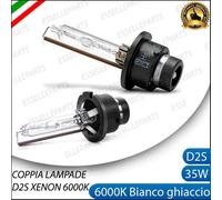 COPPIA LAMPADE FARI XENON ATTACCO D2S LUCE 6000K PER OPEL ASTRA H