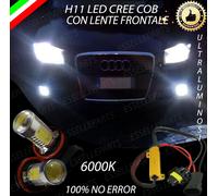 COPPIA LAMPADE FENDINEBBIA H11 LED CREE COB CANBUS AUDI A3 8PA 6000K