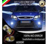 COPPIA LAMPADE FENDINEBBIA H11 LED CREE COB CANBUS FORD FOCUS MK2 6000K