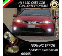 COPPIA LAMPADE FENDINEBBIA H11 LED CREE COB CANBUS HONDA CIVIC 8 6000K NO ERROR