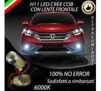COPPIA LAMPADE FENDINEBBIA H11 LED CREE COB CANBUS HONDA CR-V IV 6000K NO ERROR
