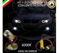 COPPIA LAMPADE FENDINEBBIA H11 LED CREE COB CANBUS PER BMW SERIE 3 E91 6000K