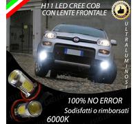 COPPIA LAMPADE FENDINEBBIA H11 LED CREE COB CANBUS PER FIAT PANDA 6000K