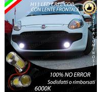 COPPIA LAMPADE FENDINEBBIA H11 LED CREE COB CANBUS PER FIAT PUNTO EVO 6000K