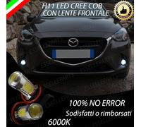 COPPIA LAMPADE FENDINEBBIA H11 LED CREE COB CANBUS PER MAZDA 2 DJ 6000K NO ERROR