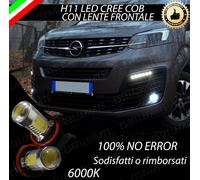 COPPIA LAMPADE FENDINEBBIA H11 LED CREE COB CANBUS PER OPEL ZAFIRA LIFE 6000K