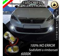 COPPIA LAMPADE FENDINEBBIA H11 LED CREE COB CANBUS PER PEUGEOT 308 2013+ 6000K
