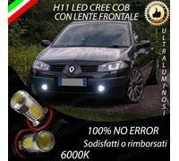 COPPIA LAMPADE FENDINEBBIA H11 LED CREE COB CANBUS PER RENAULT MEGANE II 2 6000K