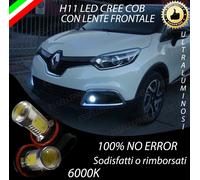 COPPIA LAMPADE FENDINEBBIA H11 LED CREE COB CANBUS RENAULT CAPTUR 6000K NO ERROR