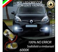 COPPIA LAMPADE FENDINEBBIA H11 LED CREE COB CANBUS RENAULT GRAND SCENIC 6000K