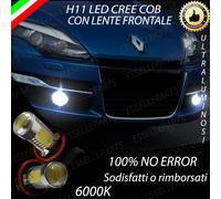 COPPIA LAMPADE FENDINEBBIA H11 LED CREE COB CANBUS RENAULT LAGUNA III 6000K