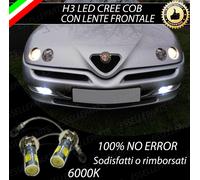 COPPIA LAMPADE FENDINEBBIA H3 LED CREE COB CANBUS PER ALFA ROMEO GTV 6000K