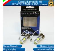 COPPIA LAMPADE FENDINEBBIA H3 LED CREE COB CANBUS PER LANCIA THESIS 6000K