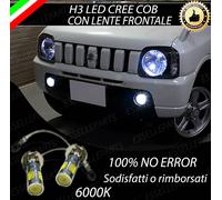 COPPIA LAMPADE FENDINEBBIA H3 LED CREE COB CANBUS SUZUKI JIMNY 6000K NO ERROR