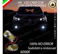 COPPIA LAMPADE FENDINEBBIA H8 LED CREE COB CANBUS RENAULT KADJAR 6000K NO ERROR