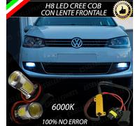 COPPIA LAMPADE FENDINEBBIA H8 LED CREE COB CANBUS VW SHARAN 7N 100% NO ERROR