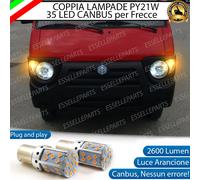 COPPIA LAMPADE FRECCE ANTERIORI LED PIAGGIO QUARGO PY21W BAU15S CANBUS